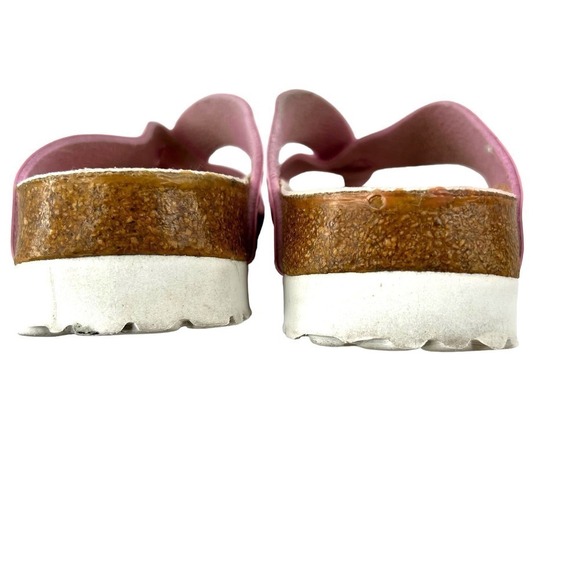 BIRKENSTOCK Birki's 245 Hibiscus Hawaiian Floral Slide in Pink Size 7 - Picture 7 of 9